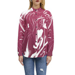 Women's Abstract Swirl Print Shirt – Bold & Artistic