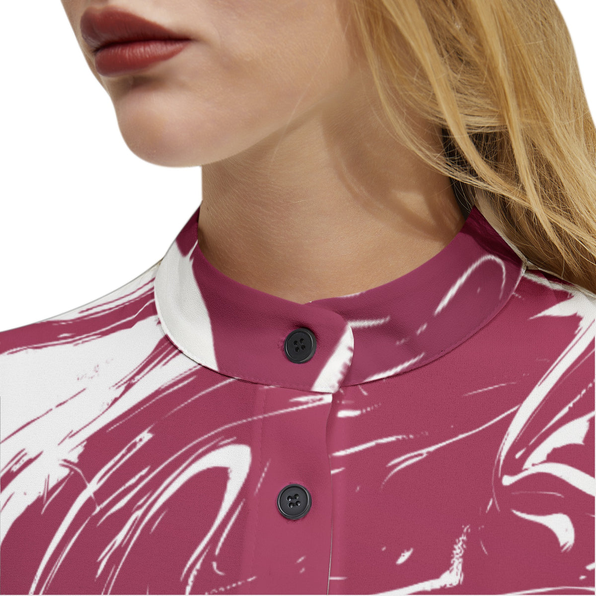 Women's Abstract Swirl Print Shirt – Bold & Artistic