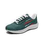 High-Performance Lightweight Running Shoes – Green with Red Accents