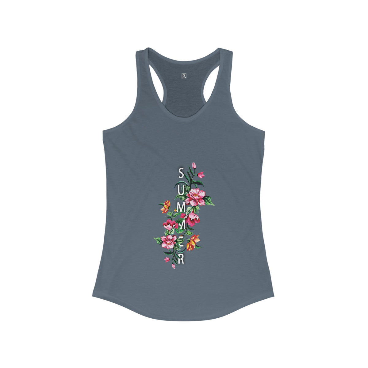Women's "Summer" Floral Racerback Tank Top – Stylish & Lightweight