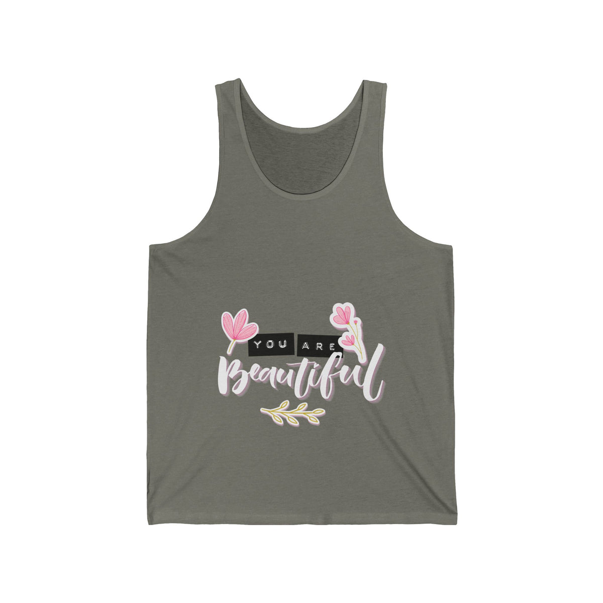 Women's "You Are Beautiful" Graphic Tank Top – Soft & Inspirational