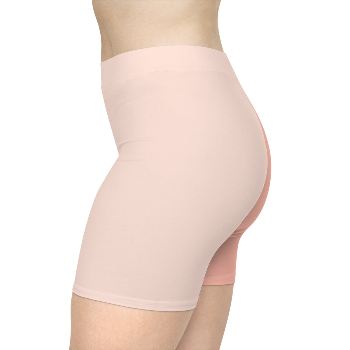 Women's Two-Tone High-Waist Biker Shorts