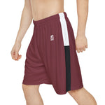 Men’s Maroon & Black Basketball Shorts – Lightweight, Breathable & Sporty
