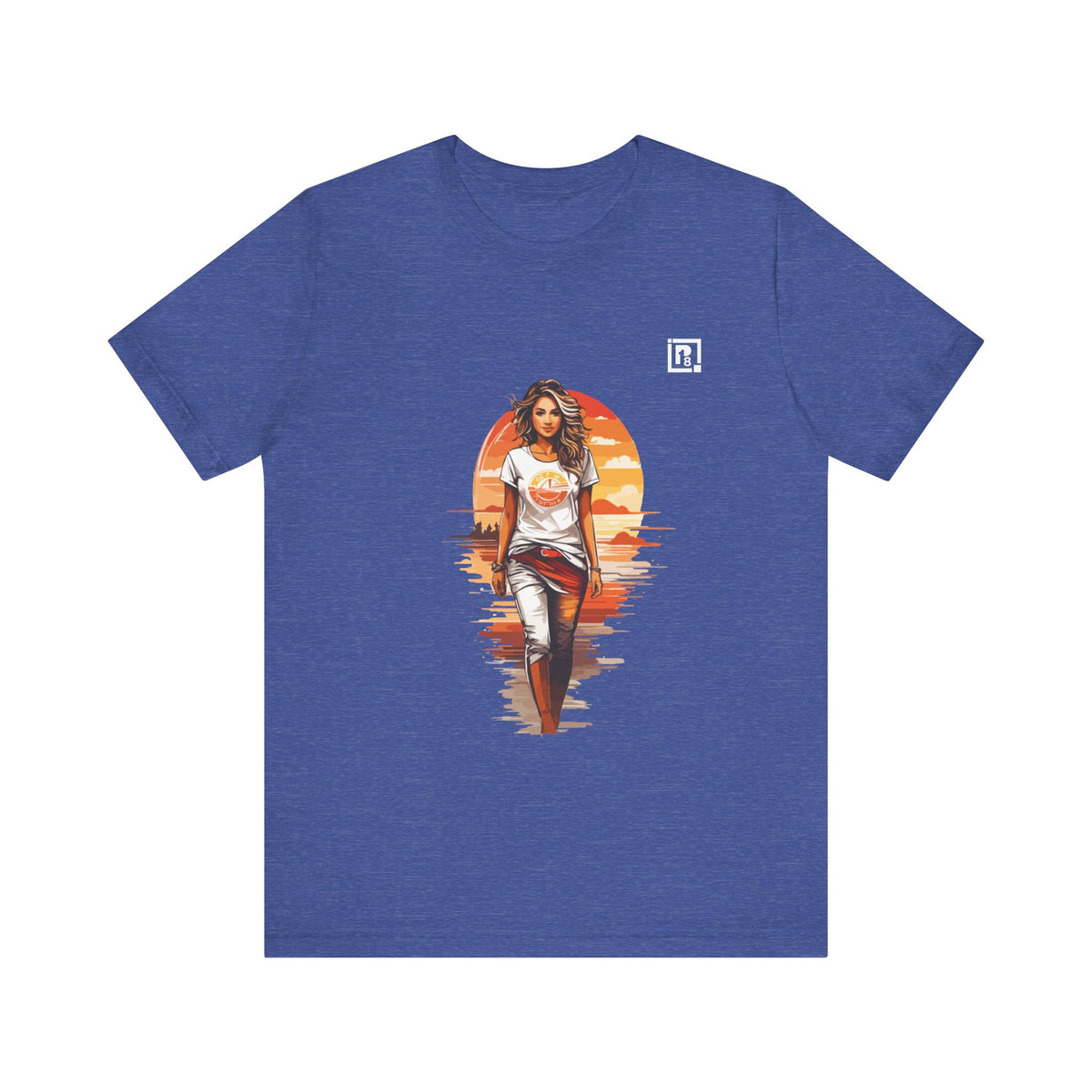 Women’s Sunset Walk Oversized Graphic T-Shirt – Trendy, Bold & Comfortable