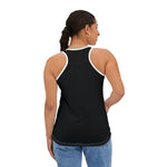 Women's Black Floral Racerback Tank Top – Elegant & Breathable