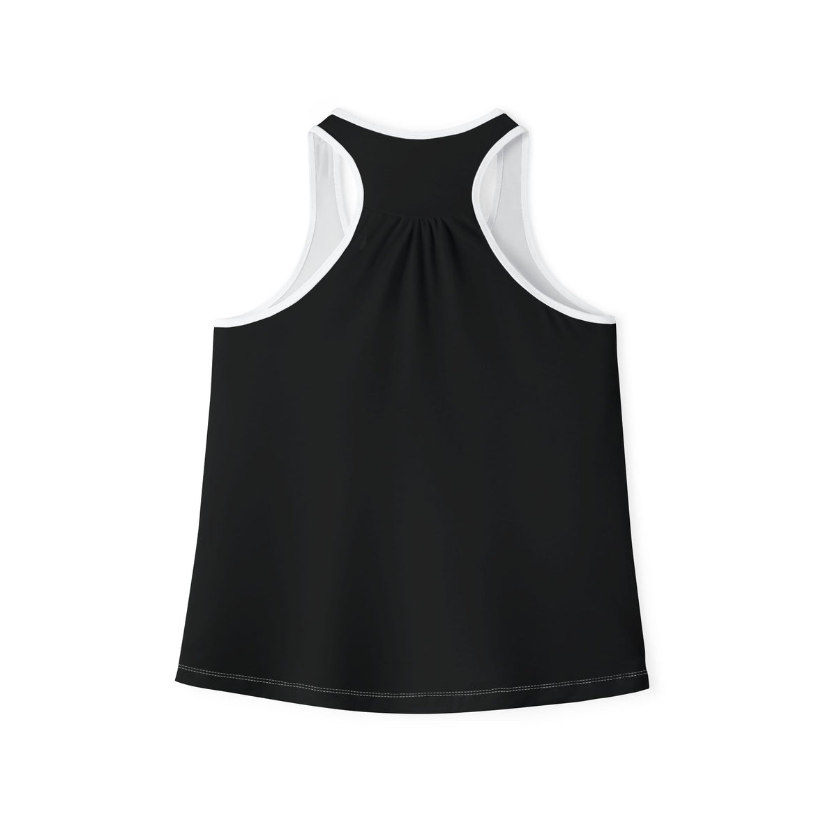 Women's Black Floral Racerback Tank Top – Elegant & Breathable