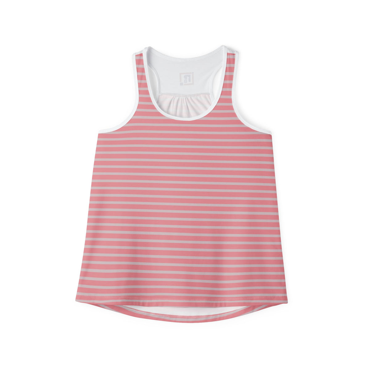 Women's Pink & White Striped Racerback Tank Top – Casual & Comfy