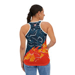 Women's Abstract Graphic Racerback Tank Top – Bold & Performance-Ready