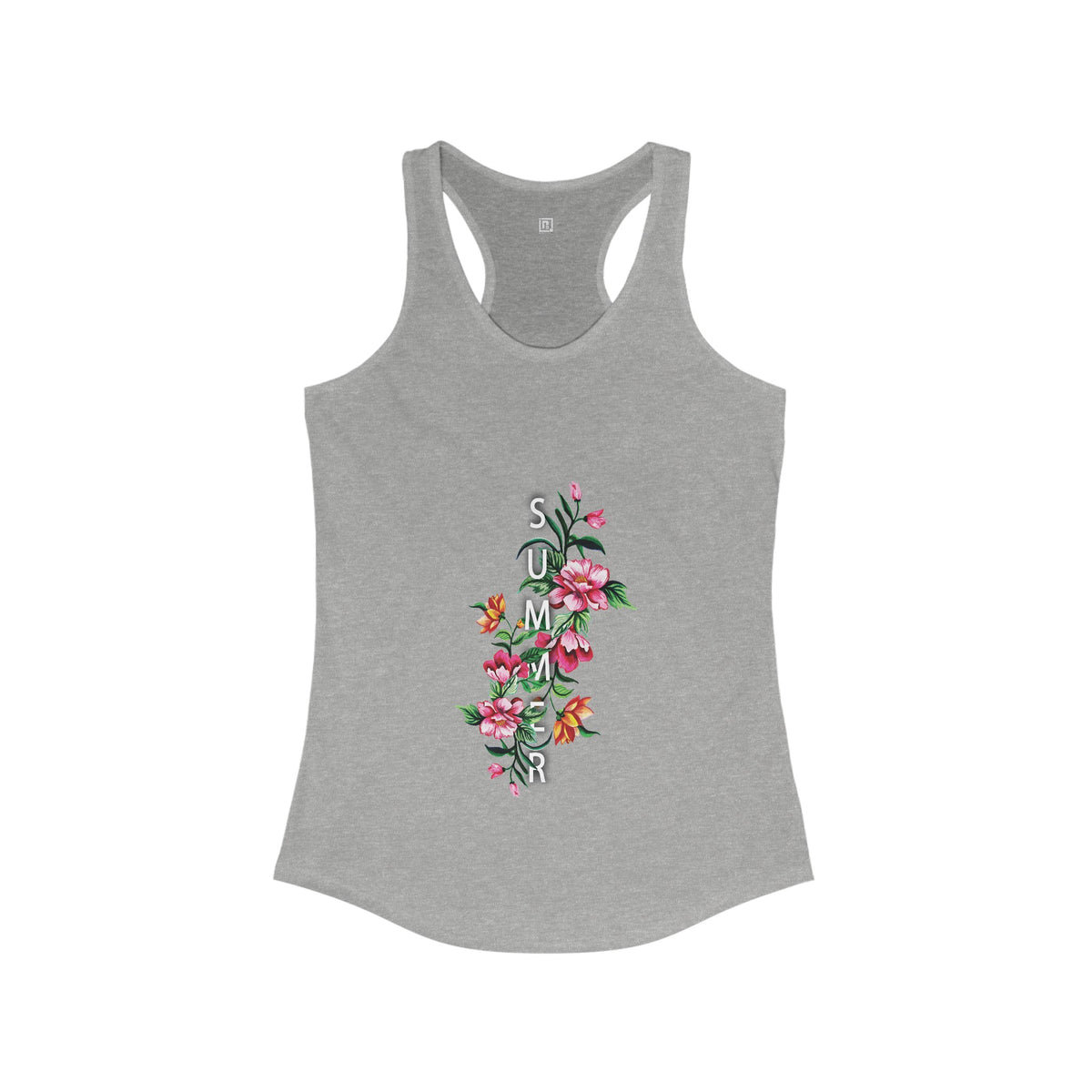 Women's "Summer" Floral Racerback Tank Top – Stylish & Lightweight