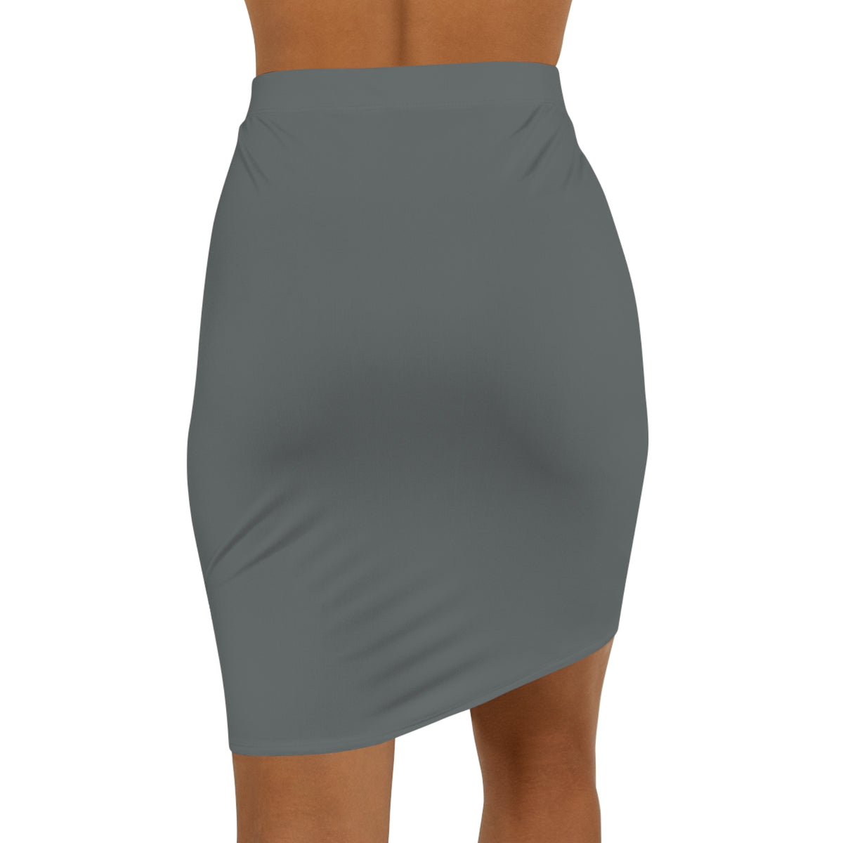 Women’s Solid Slate Grey Bodycon Skirt