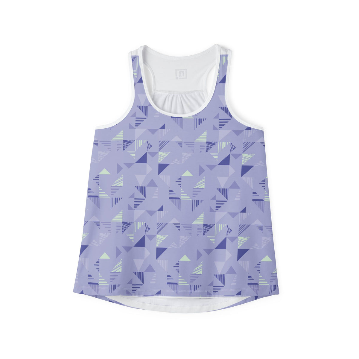 Women's Geometric Print Racerback Tank Top – Soft & Breathable