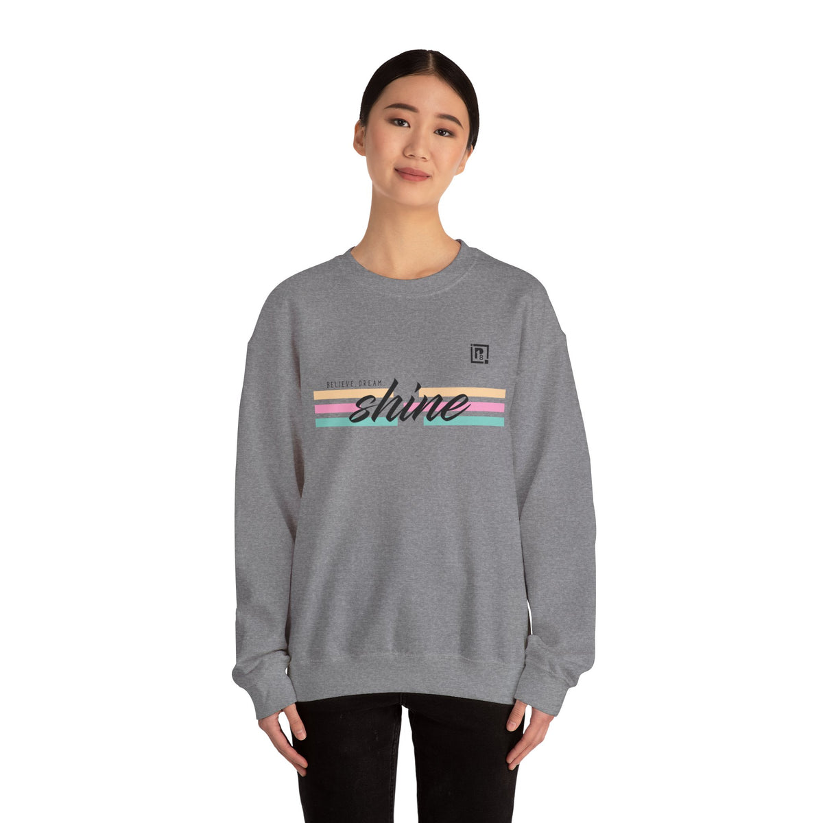 Women's "Believe. Dream. Shine." Pastel Graphic Sweatshirt