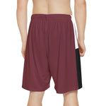 Men’s Maroon & Black Basketball Shorts – Lightweight, Breathable & Sporty