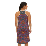 Women’s Sleeveless Midi Dress – Boho Blaze Racerback Edition by Progressive18