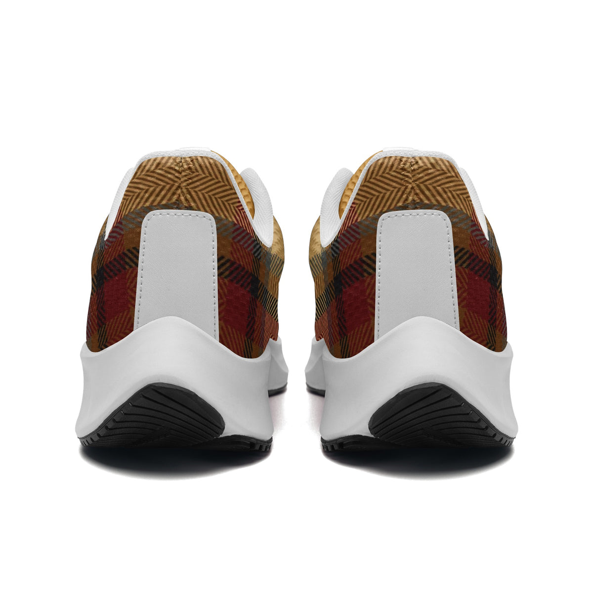 Stylish Plaid-Pattern Lightweight Sports Shoes
