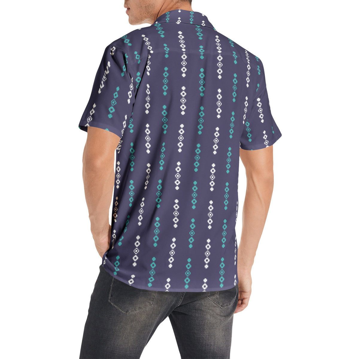 Men's Geometric Print Short Sleeve Shirt