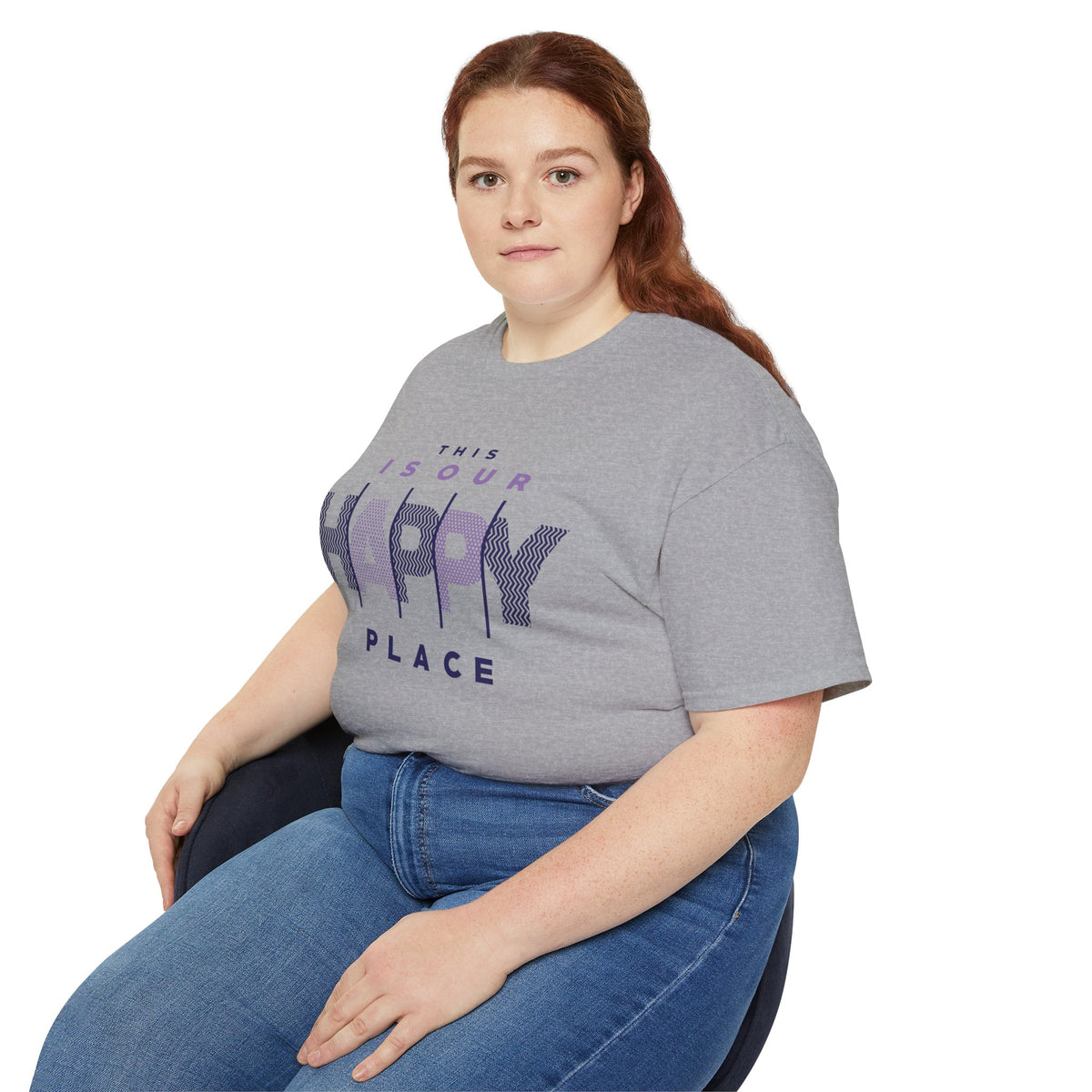 This Is Our Happy Place" Graphic T-Shirt – Comfort Meets Positivity