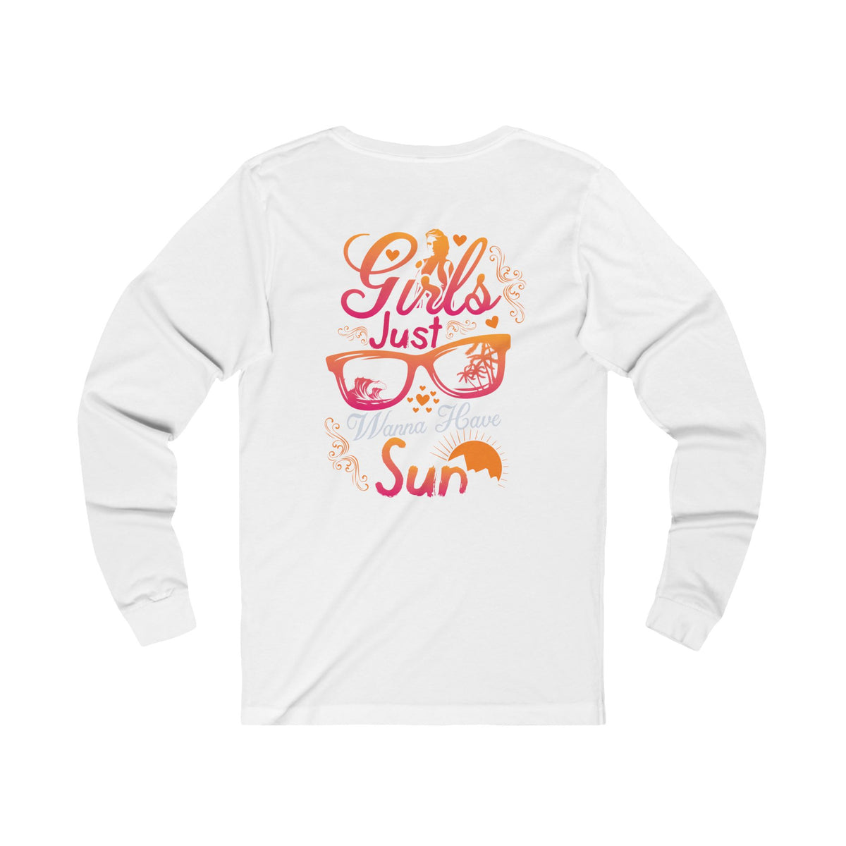 Women’s “Girls Just Wanna Have Sun” Long Sleeve Tee – Fun, Comfy & Vibrant