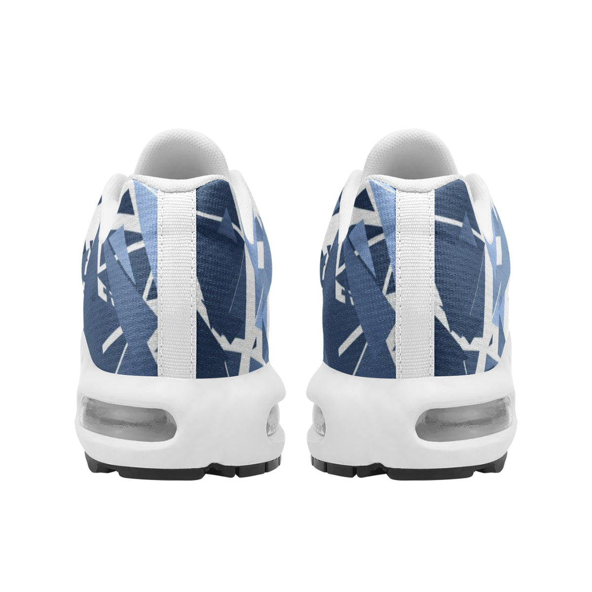 Men’s Blue Geometric Pattern Athletic Sneakers
