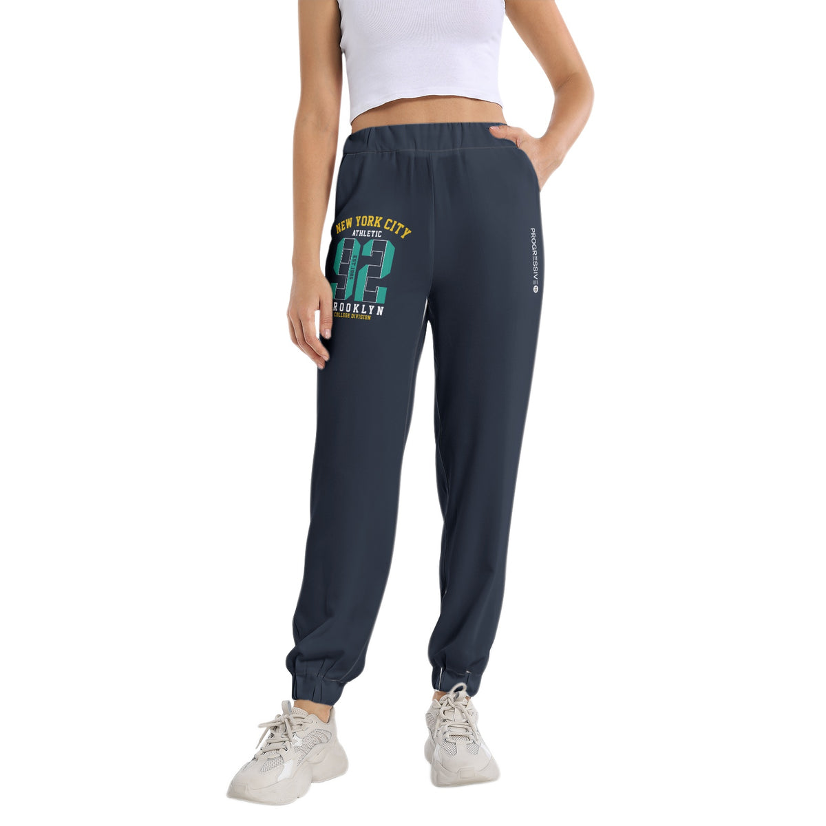 Elastic Waist Tapered Sweatpant