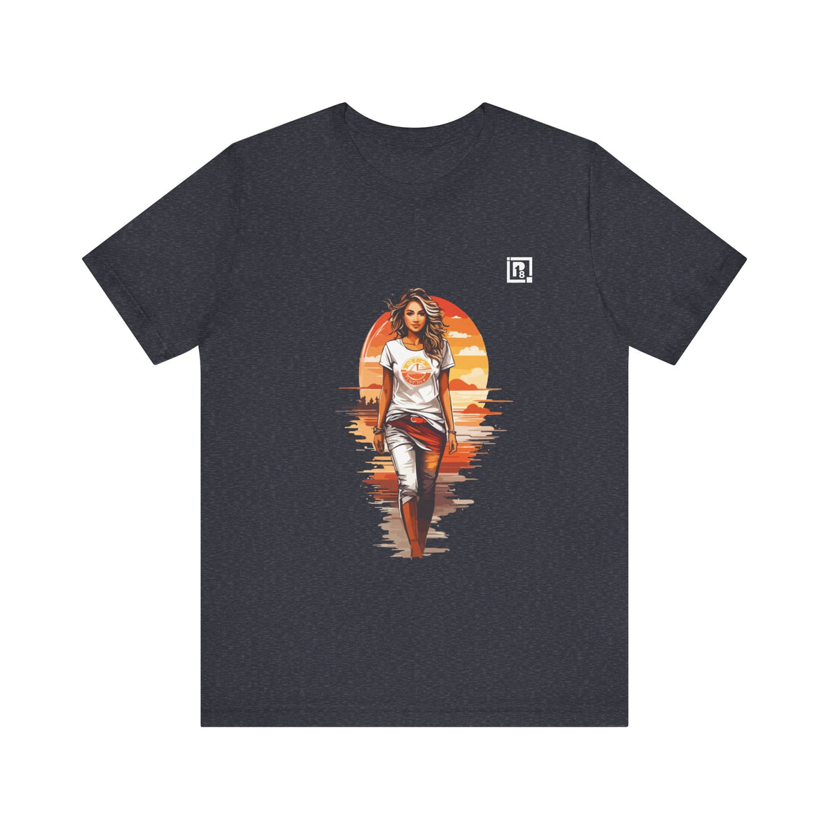 Women’s Sunset Walk Oversized Graphic T-Shirt – Trendy, Bold & Comfortable