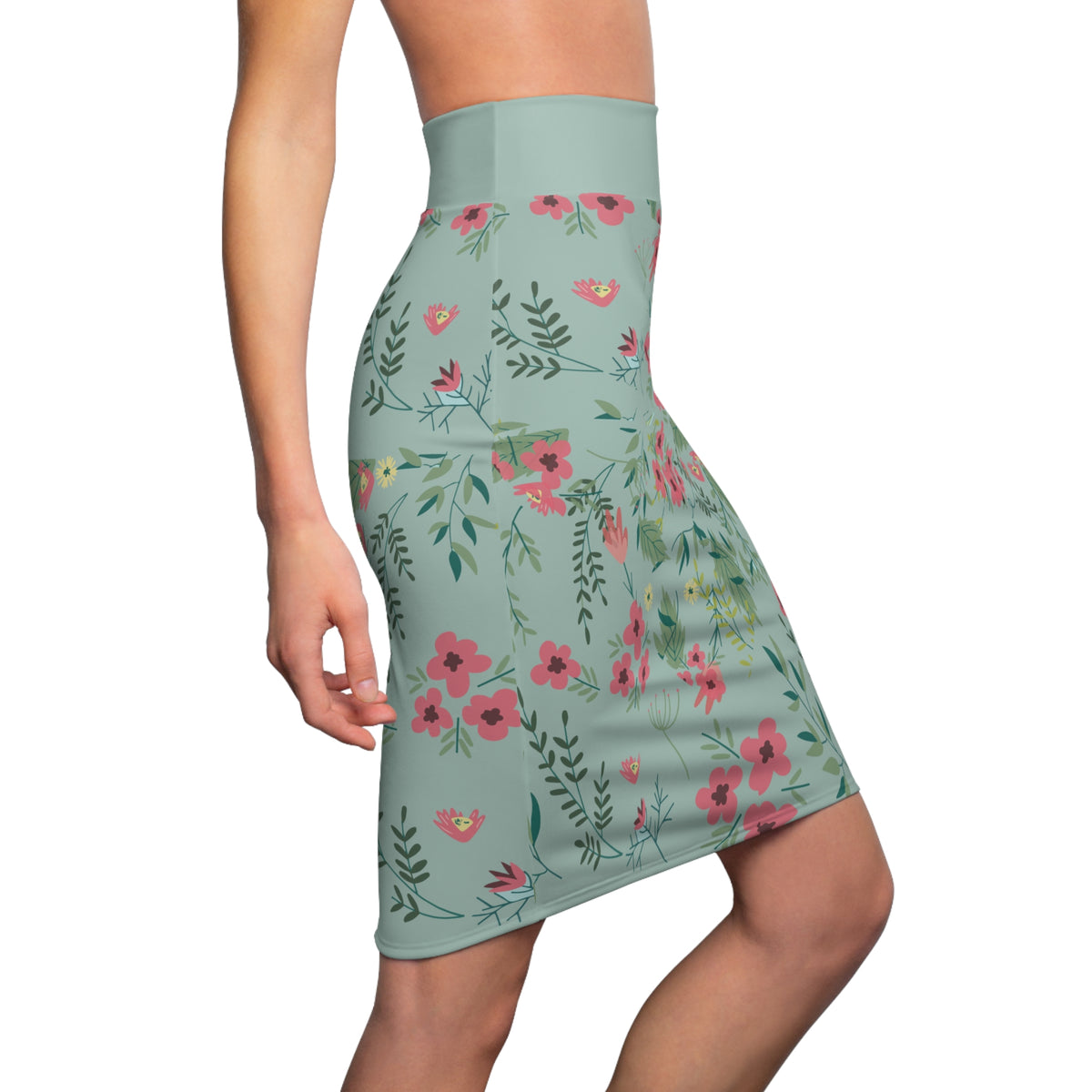 Women’s Floral Bodycon Pencil Skirt
