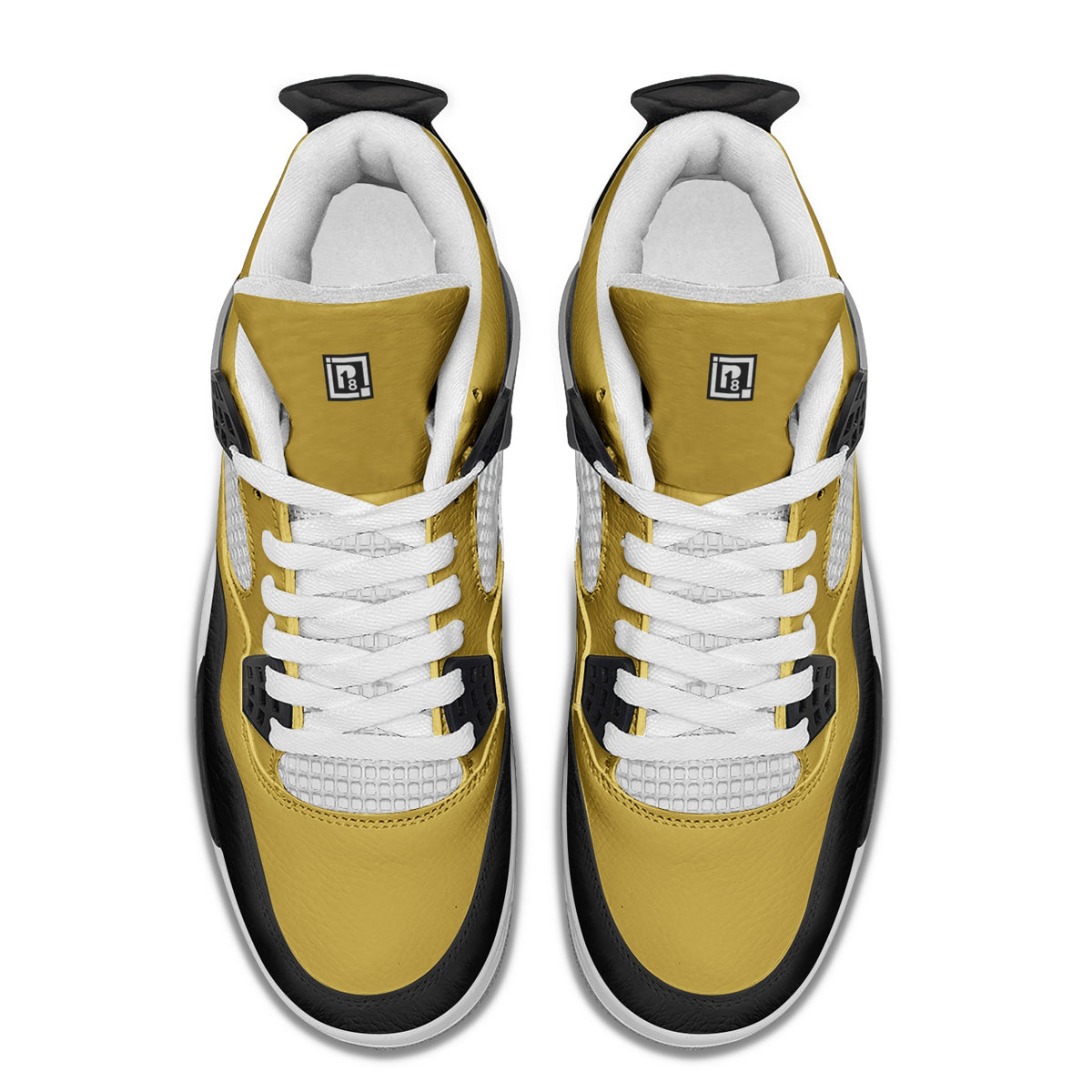 Men's Mustard Yellow and Black Athletic Sneakers