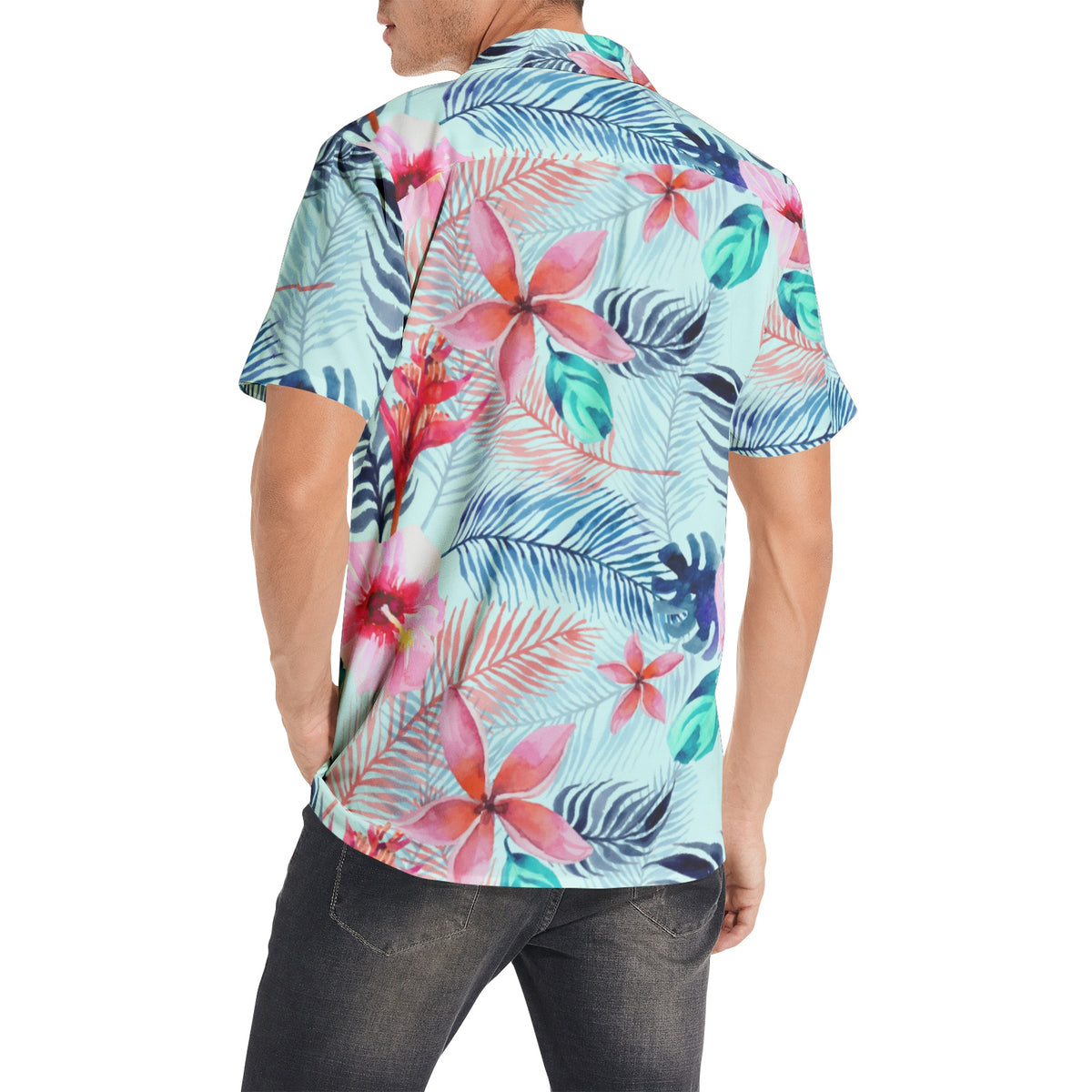 Men’s Short Sleeve Floral Hawaiian Shirt