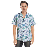 Men’s Tropical Leaf Print Short Sleeve Shirt