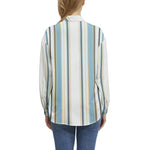 Women’s Pastel Striped Button-Up Shirt – Elegant, Lightweight & Versatile