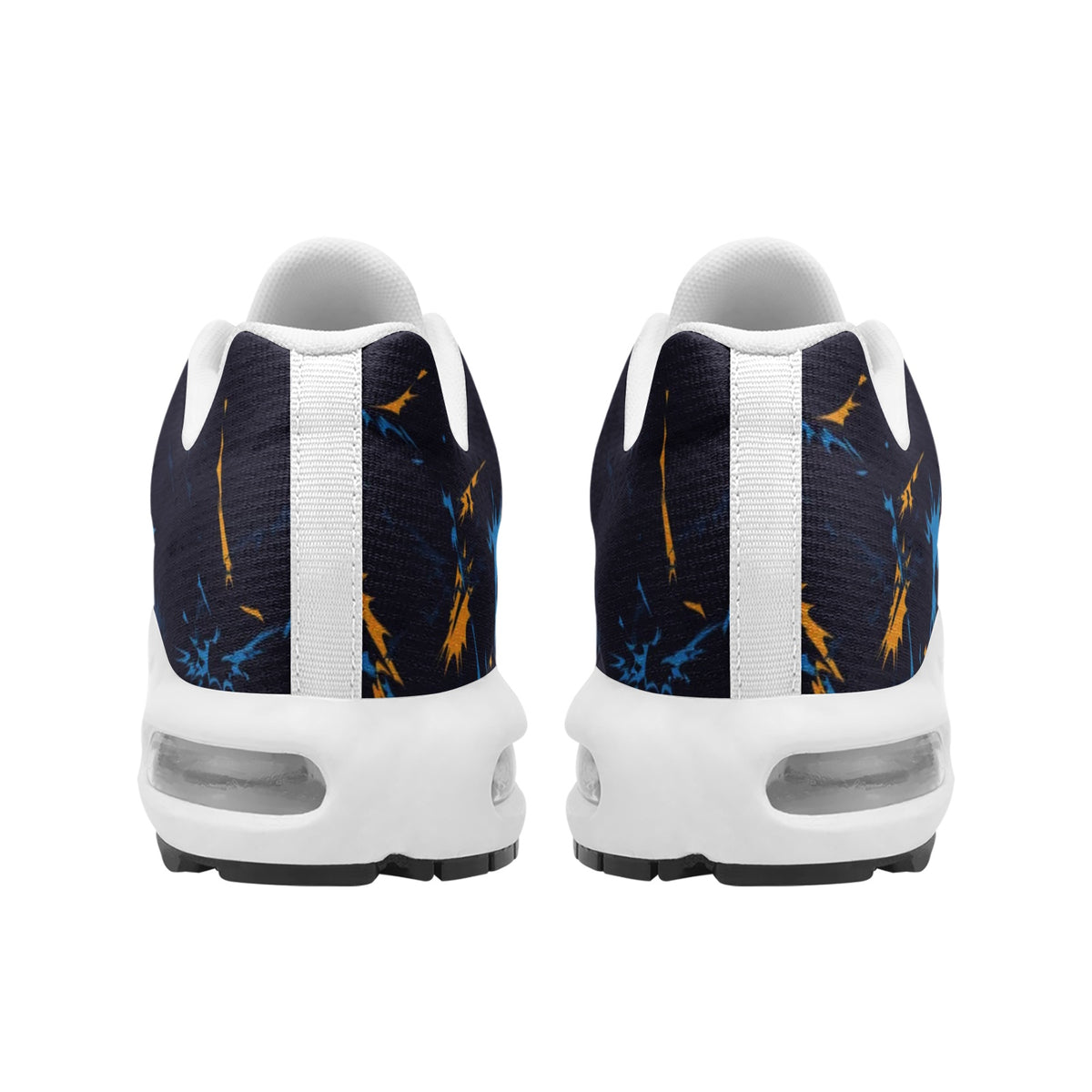 Men’s Abstract Blue & Gold Athletic Sneakers