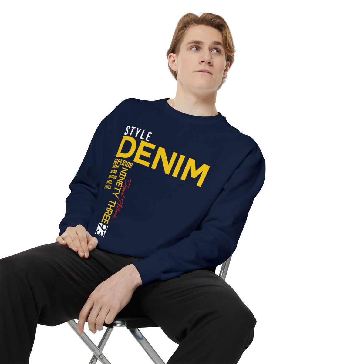 Men's "Style Denim" Graphic Sweatshirt