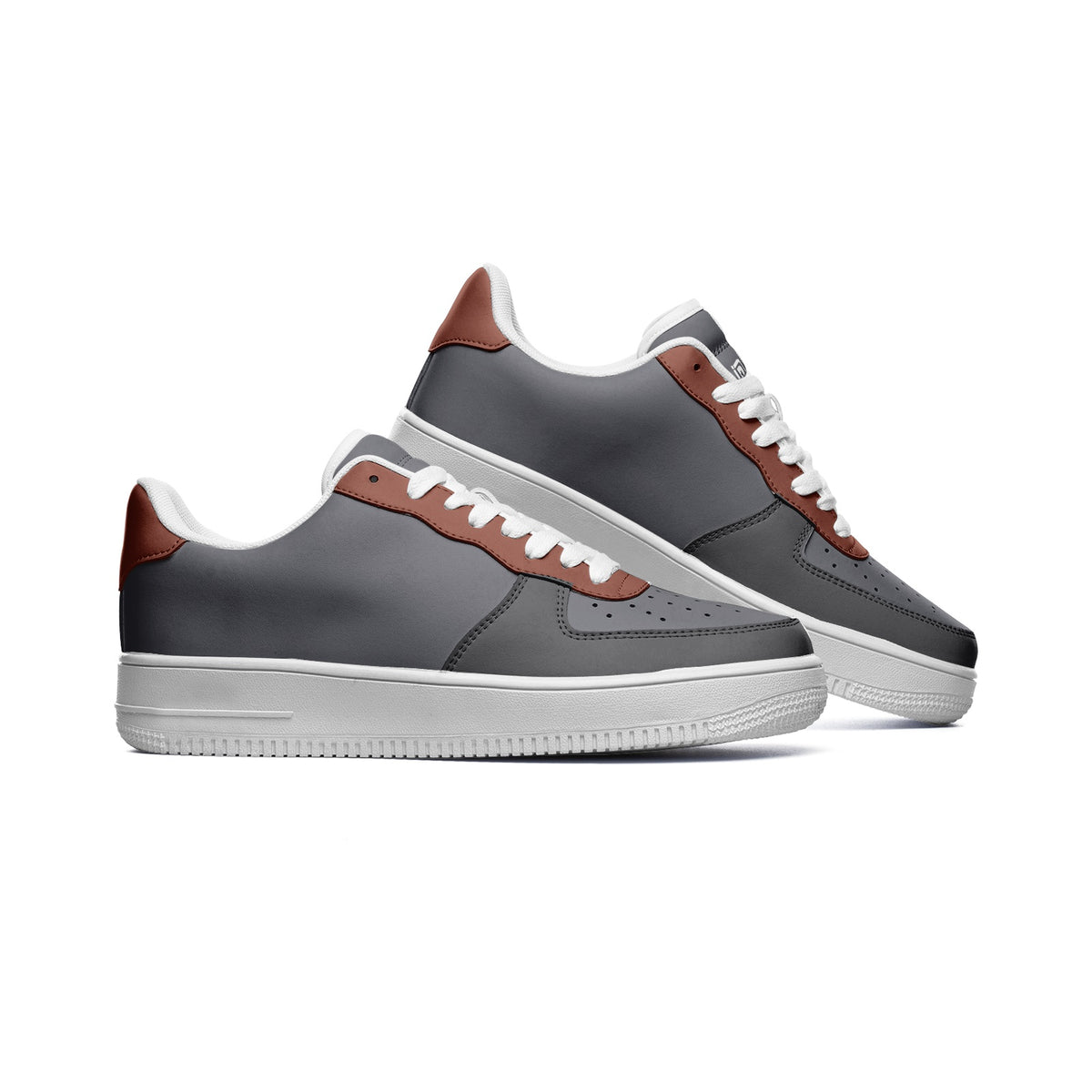 Men's Gray & Brown Casual Sneakers