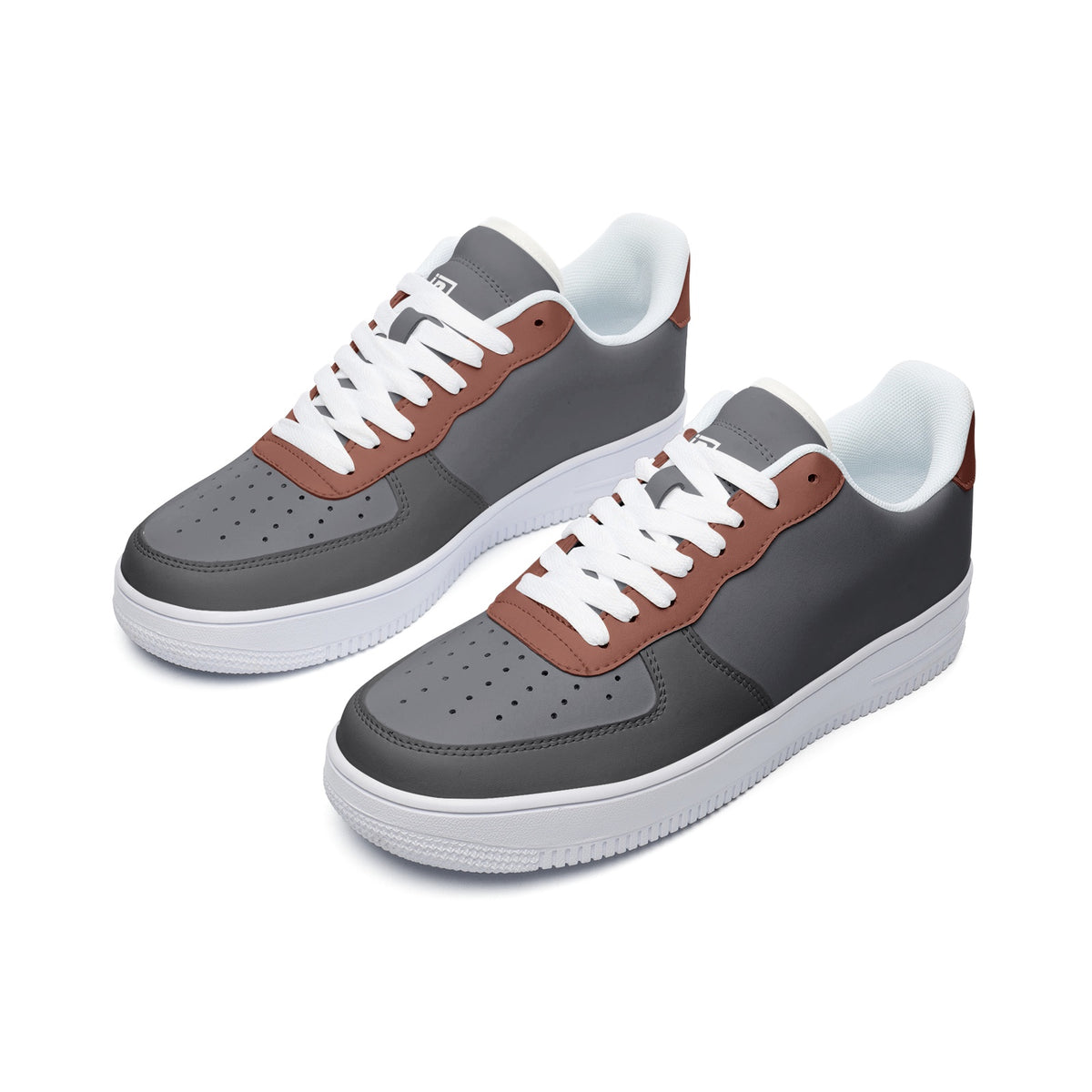 Men's Gray & Brown Casual Sneakers