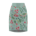 Women’s Floral Bodycon Pencil Skirt