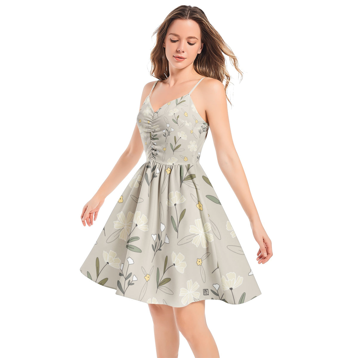 Women’s Floral Sundress – Sand Bloom Pocket Edition by Progressive18