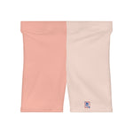Women's Two-Tone High-Waist Biker Shorts