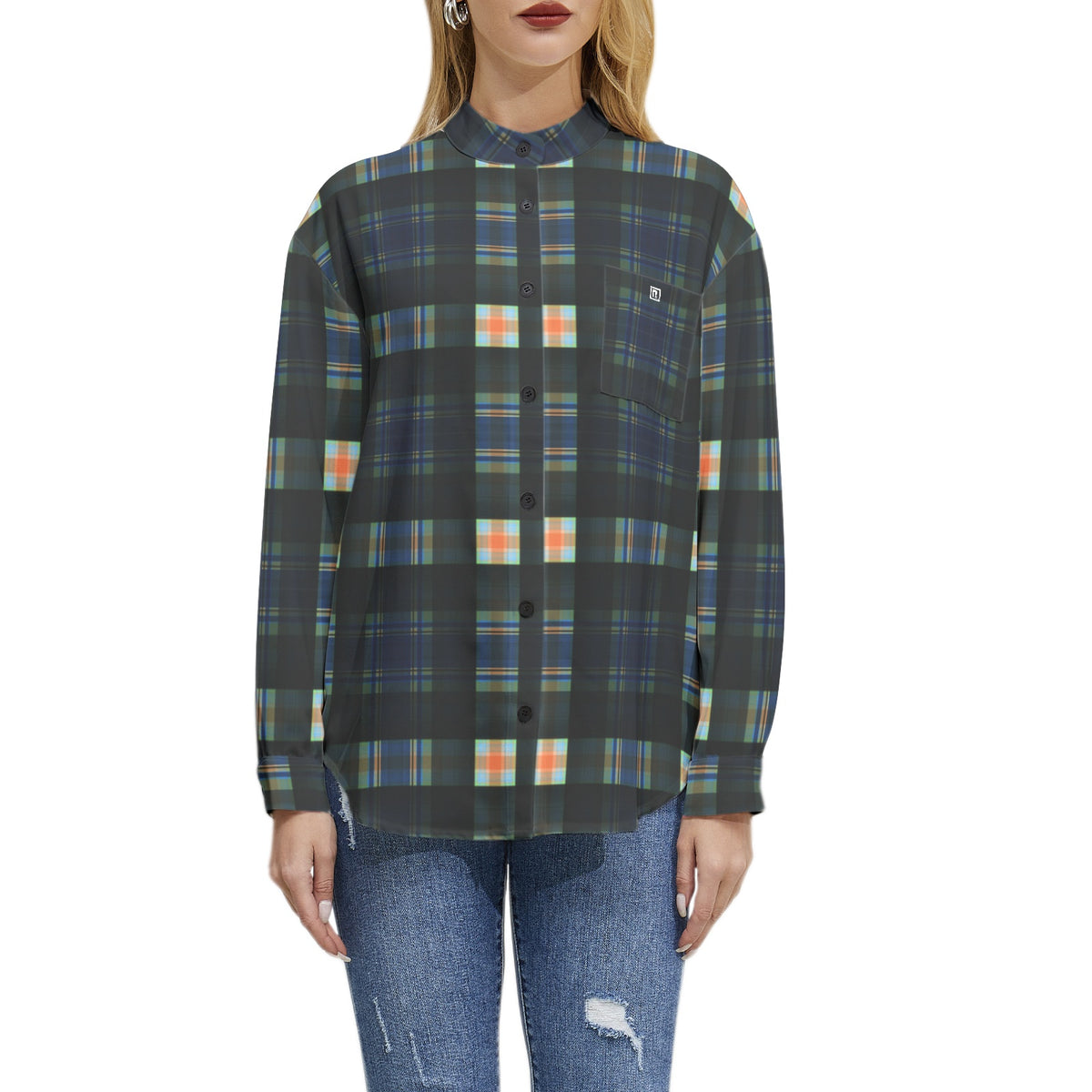 Women’s Plaid Button-Up Shirt – Stylish, Comfortable & Timeless