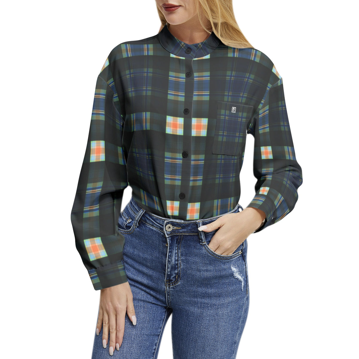 Women’s Plaid Button-Up Shirt – Stylish, Comfortable & Timeless