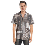 Men's Abstract Print Short Sleeve Shirt