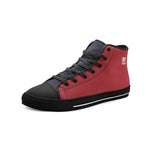 Men's High-Top Red Canvas Sneakers