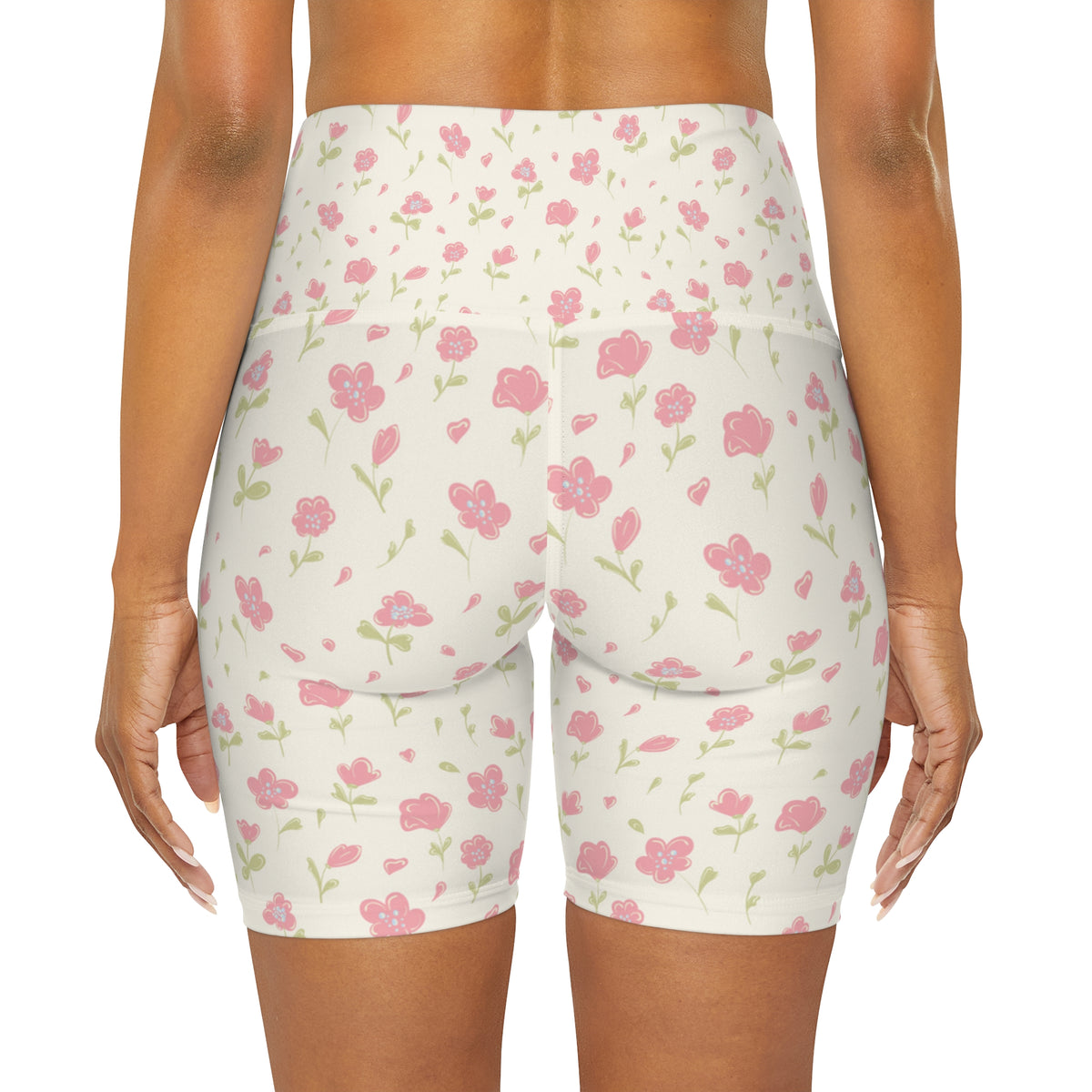 Women's Floral High-Waist Biker Shorts