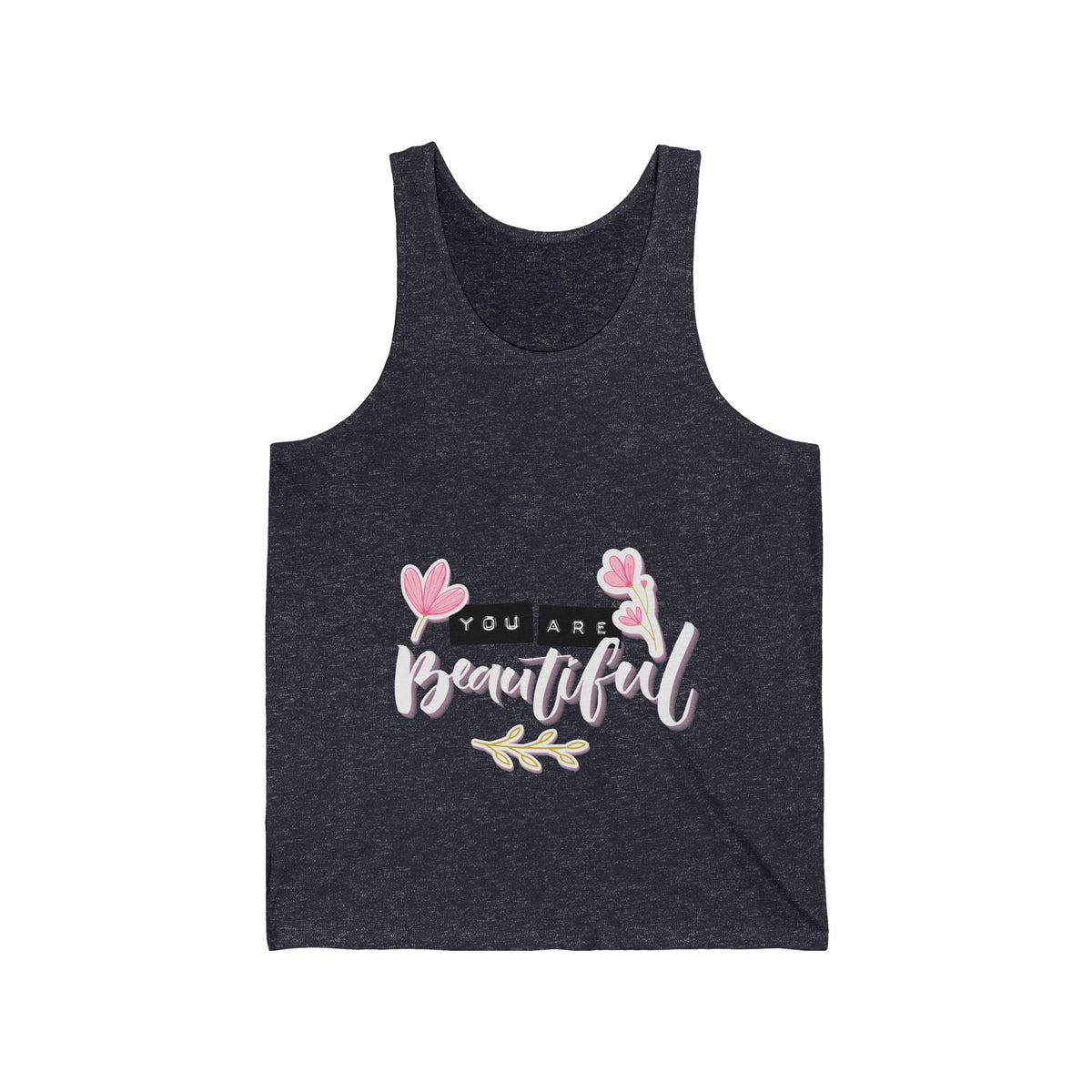 Women's "You Are Beautiful" Graphic Tank Top – Soft & Inspirational