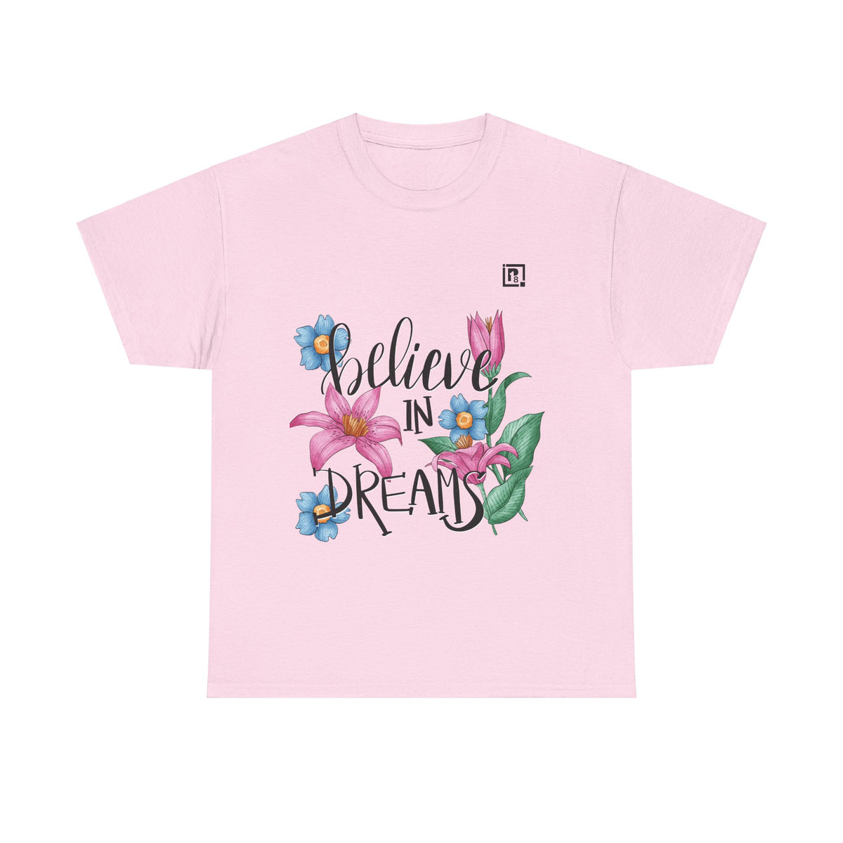 Women’s “Believe in Dreams” Floral Graphic T-Shirt – Inspiring & Stylish