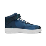Men's Navy High-Top Sneakers with Velcro Strap