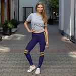 Women’s Navy & Yellow Striped Leggings