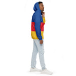 Men’s Tri-Color Hooded Windbreaker