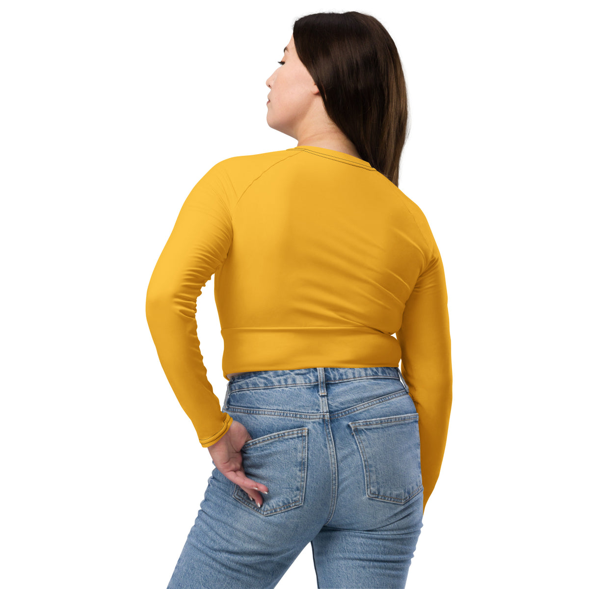 Women's "Don't Be A Girl, Be A Legend" Long-Sleeve Crop Top