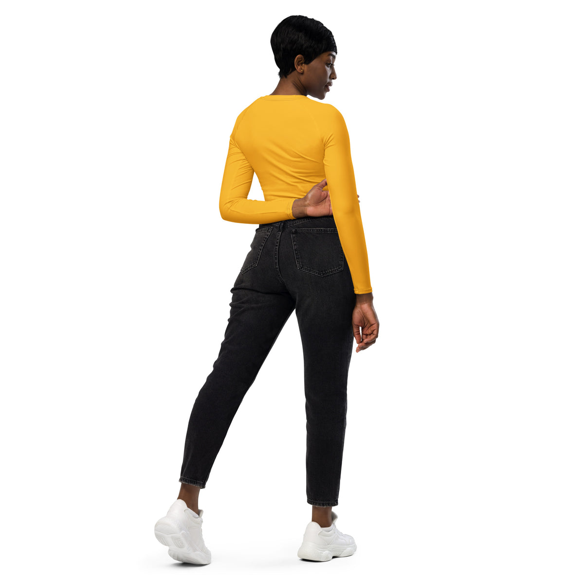 Women's "Don't Be A Girl, Be A Legend" Long-Sleeve Crop Top
