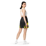 Women's Black & Yellow Athletic Shorts